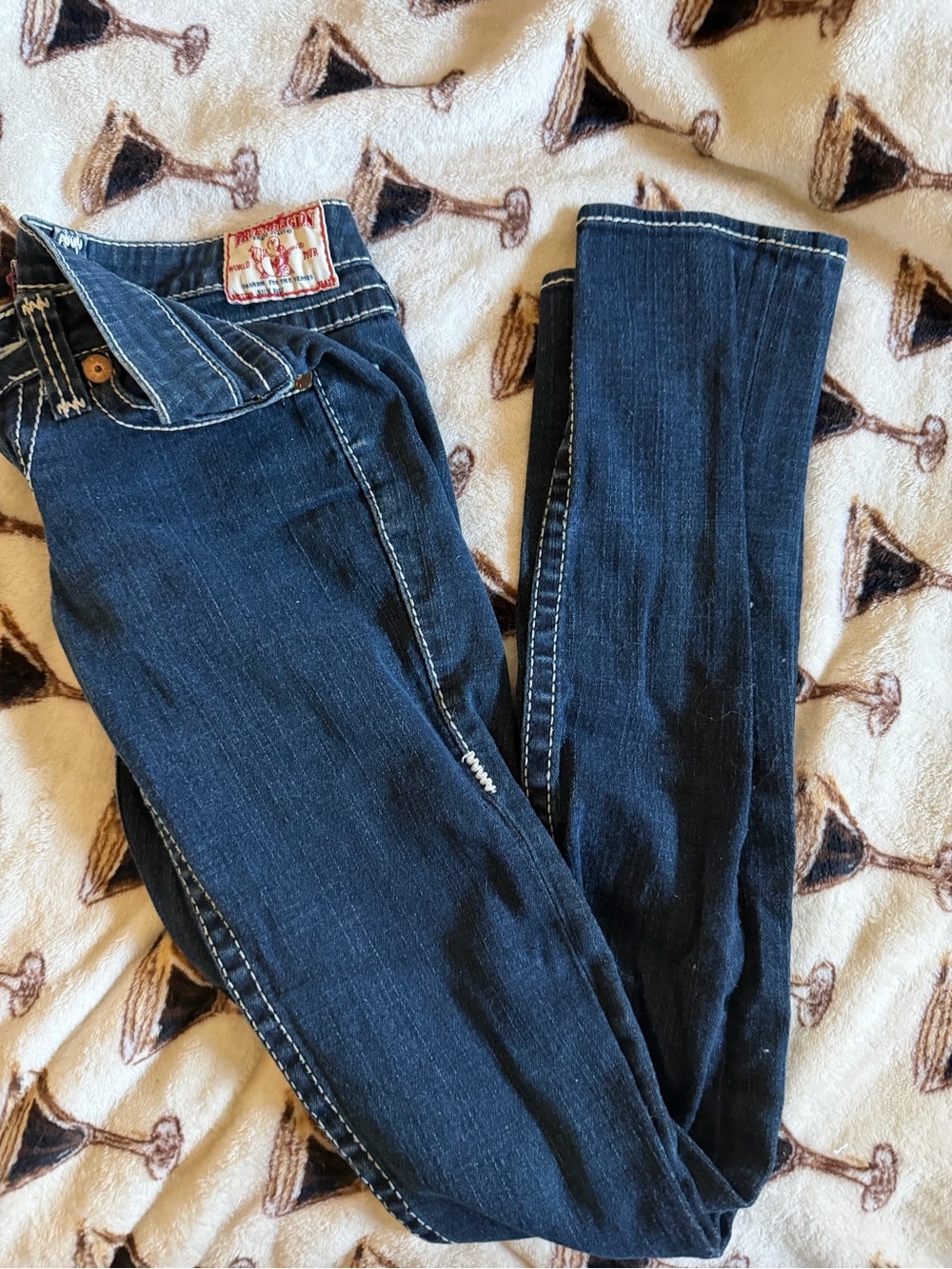 True Religion Women's Dark Indigo Skinny Jeans